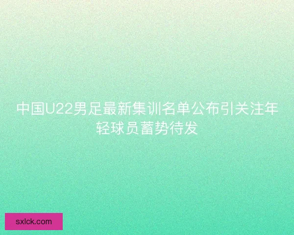 中国U22男足最新集训名单公布引关注年轻球员蓄势待发